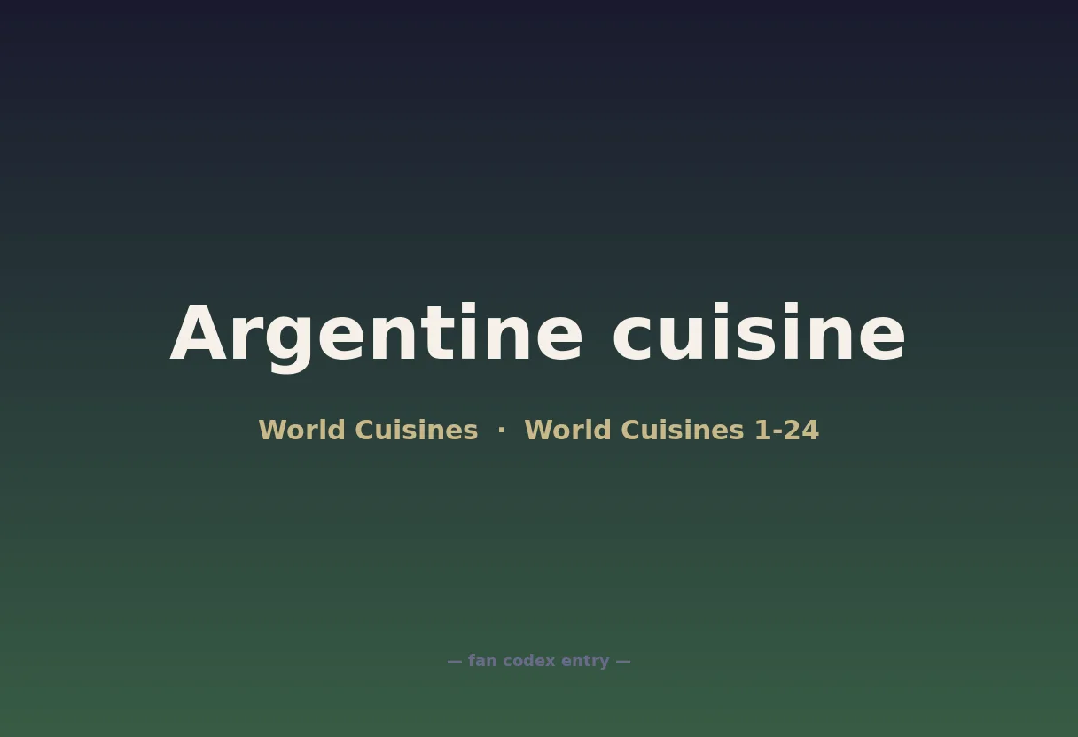 Argentine cuisine