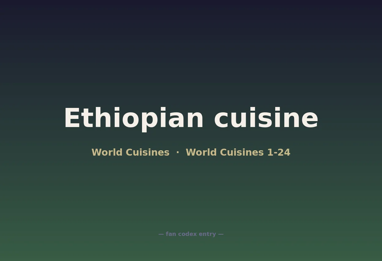 Ethiopian cuisine