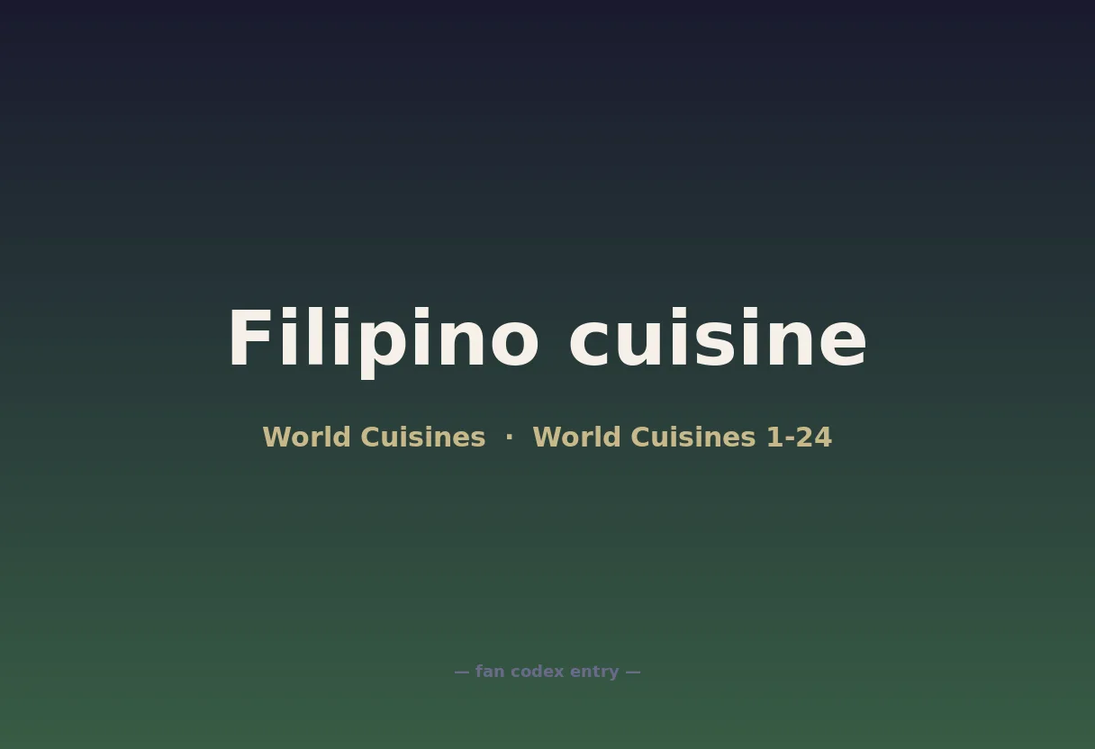 Filipino cuisine
