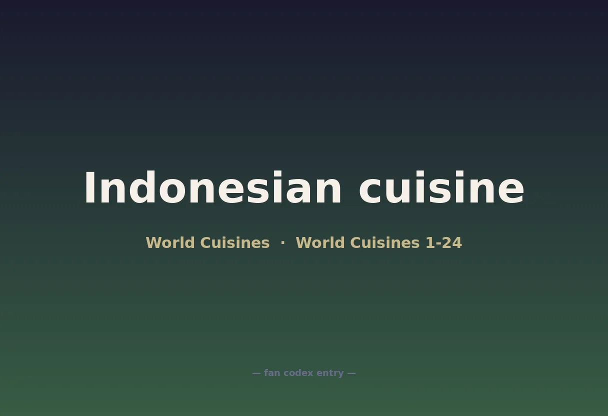 Indonesian cuisine