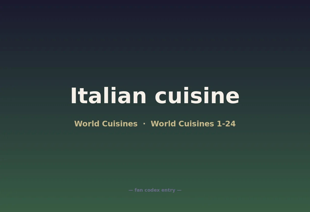 Italian cuisine
