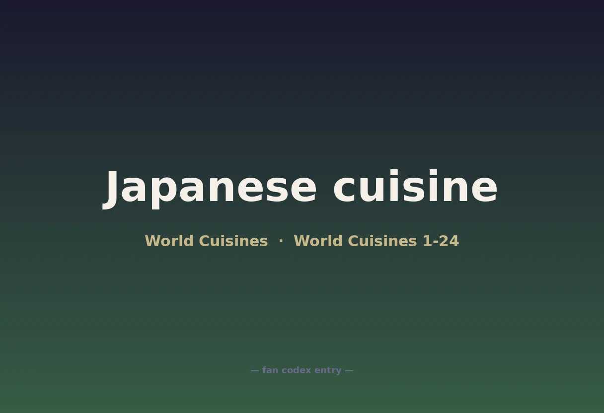 Japanese cuisine