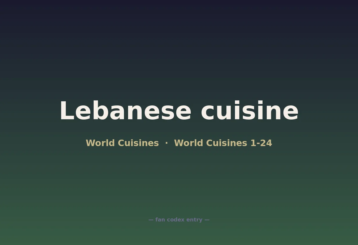 Lebanese cuisine