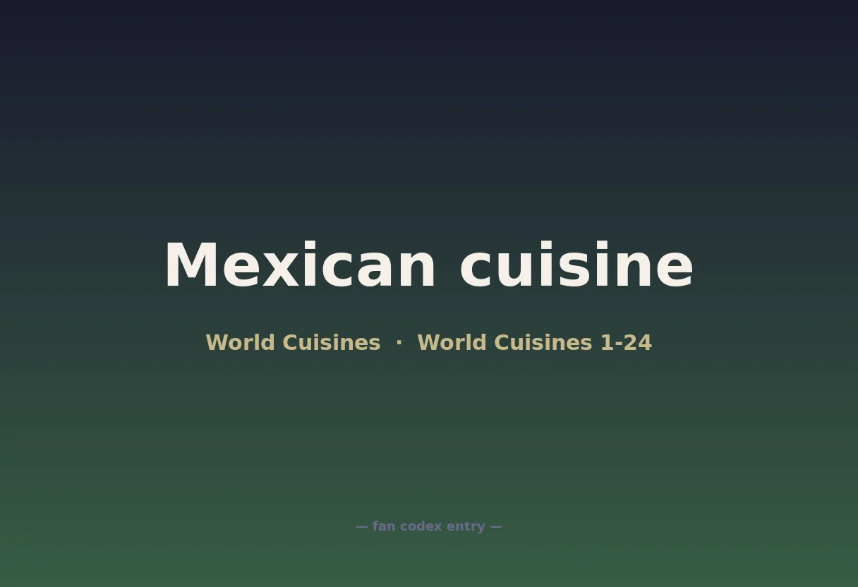 Mexican cuisine