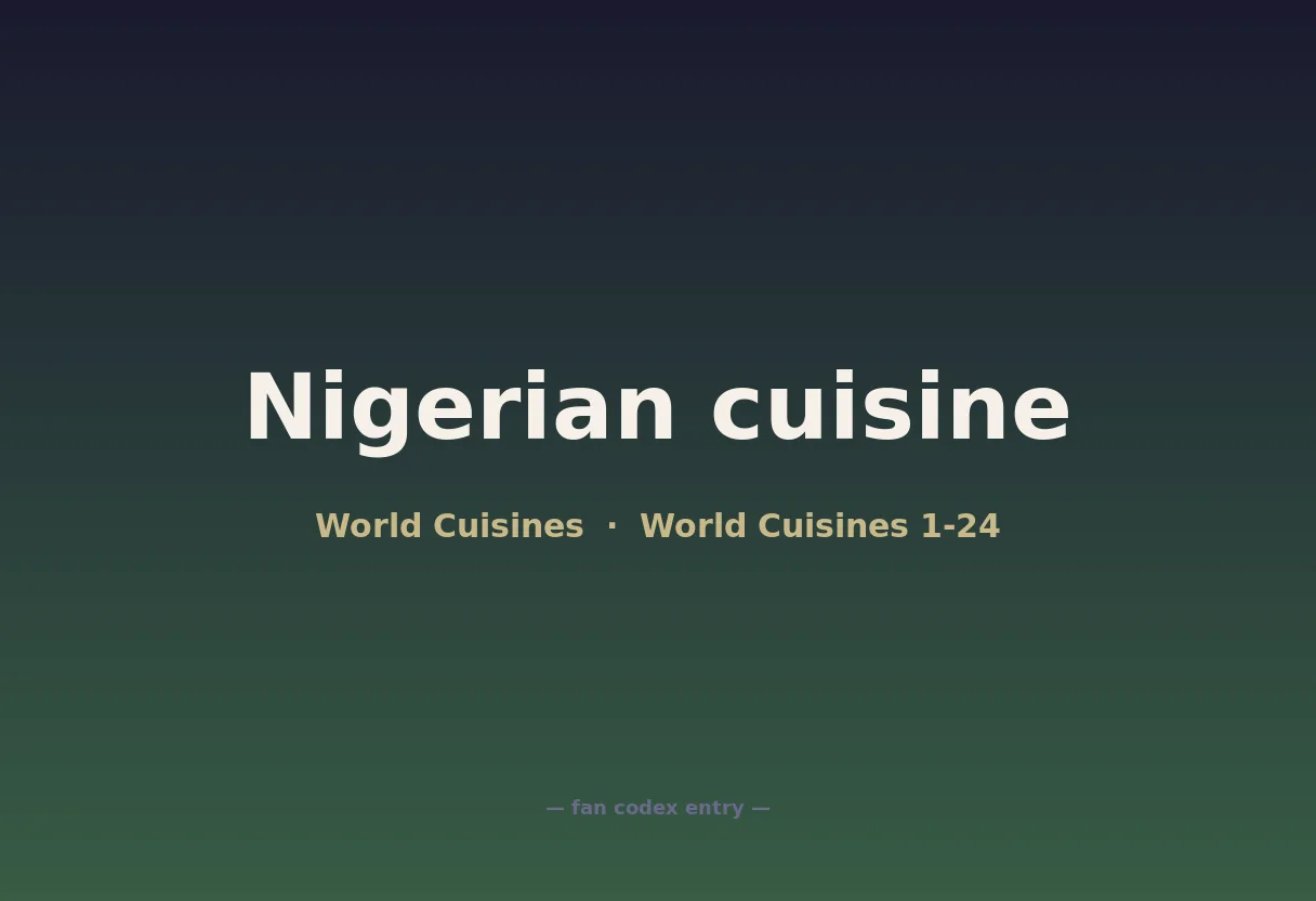 Nigerian cuisine