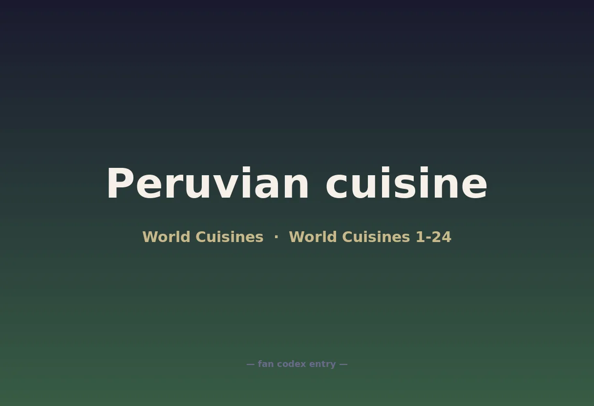 Peruvian cuisine