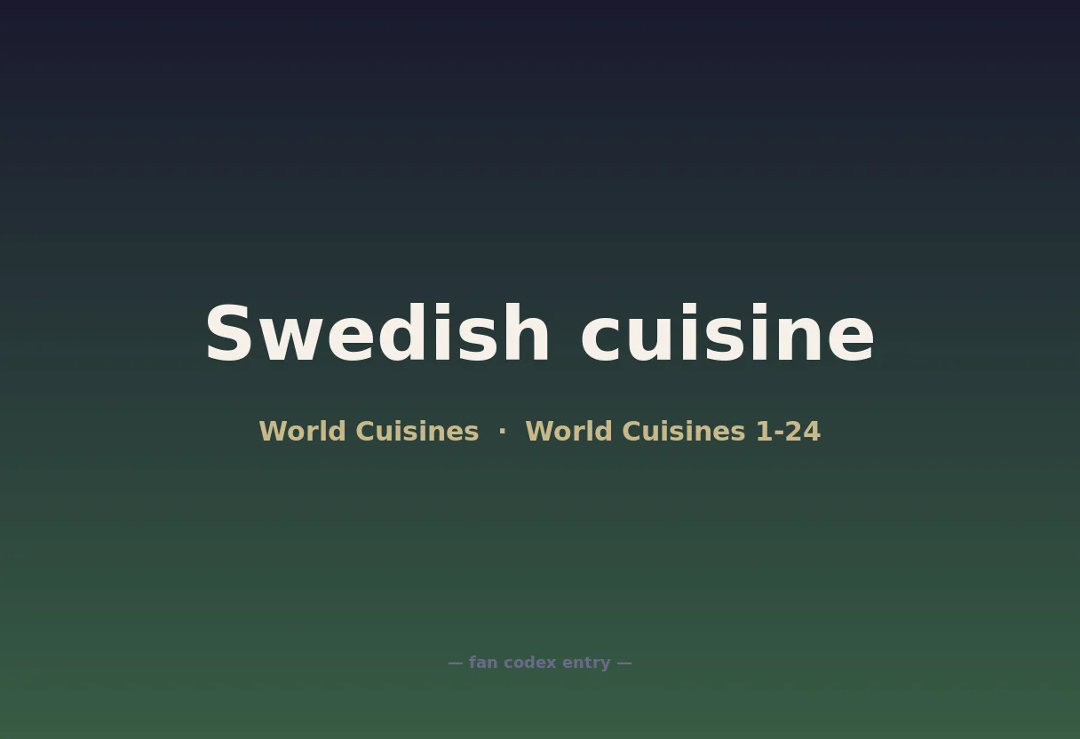 Swedish cuisine