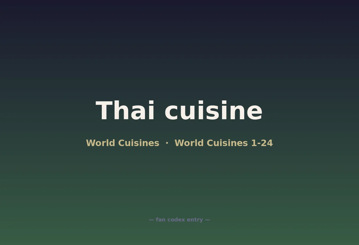 Thai cuisine