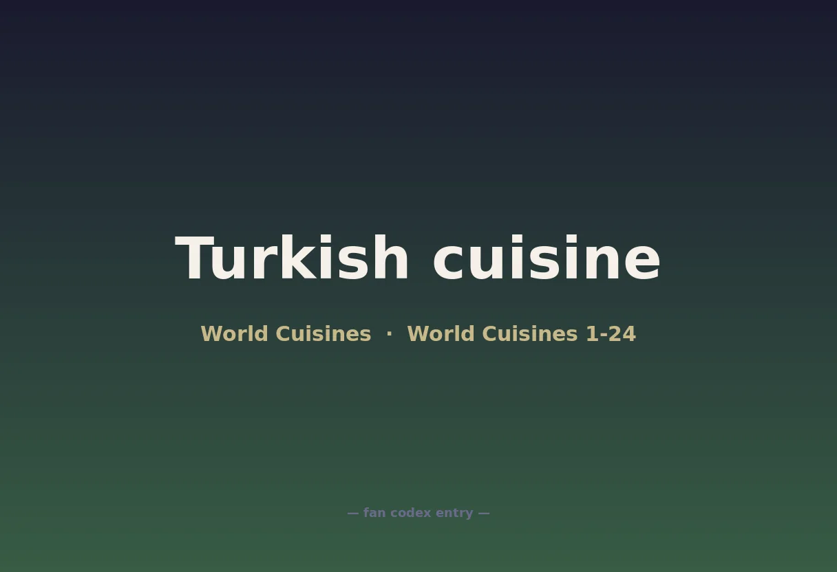 Turkish cuisine